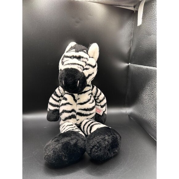Zebra Plush Nici by Enesco Wild 14" Stuffed Animal Germany Weighted Vtg RARE - Picture 1 of 16